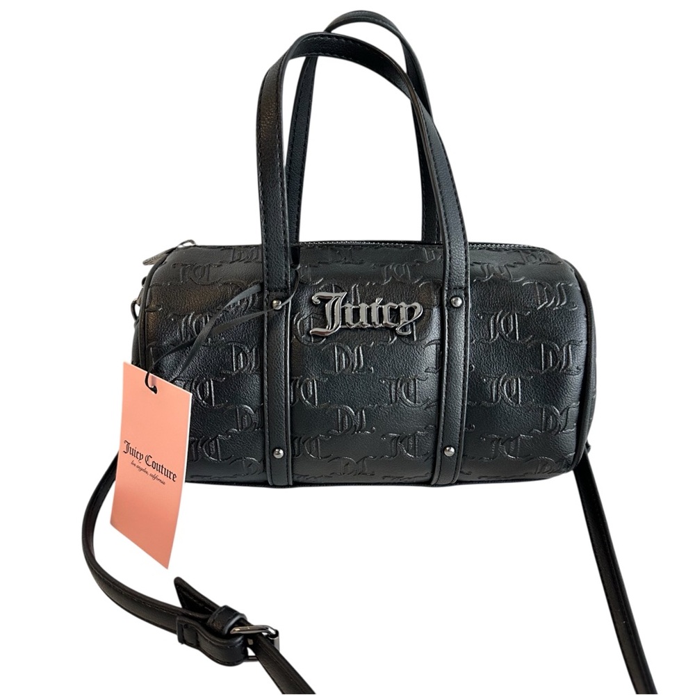 Juicy Couture Embossed‎ Black Mini Barrel Mini Bag Handbag